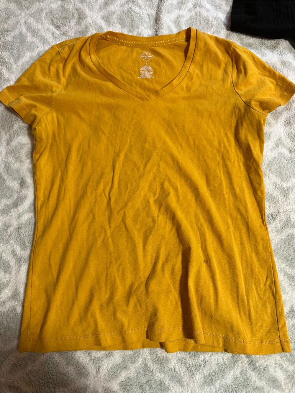 St. John's Bay Women's V-Neck Tee - Mustard